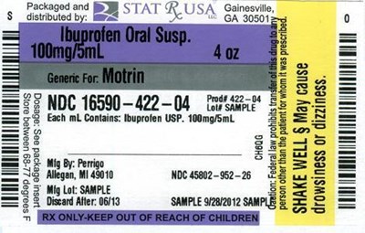 Ibuprofen Susp 100mg Image (Ibuprofen Susp 100mg 4oz Label)